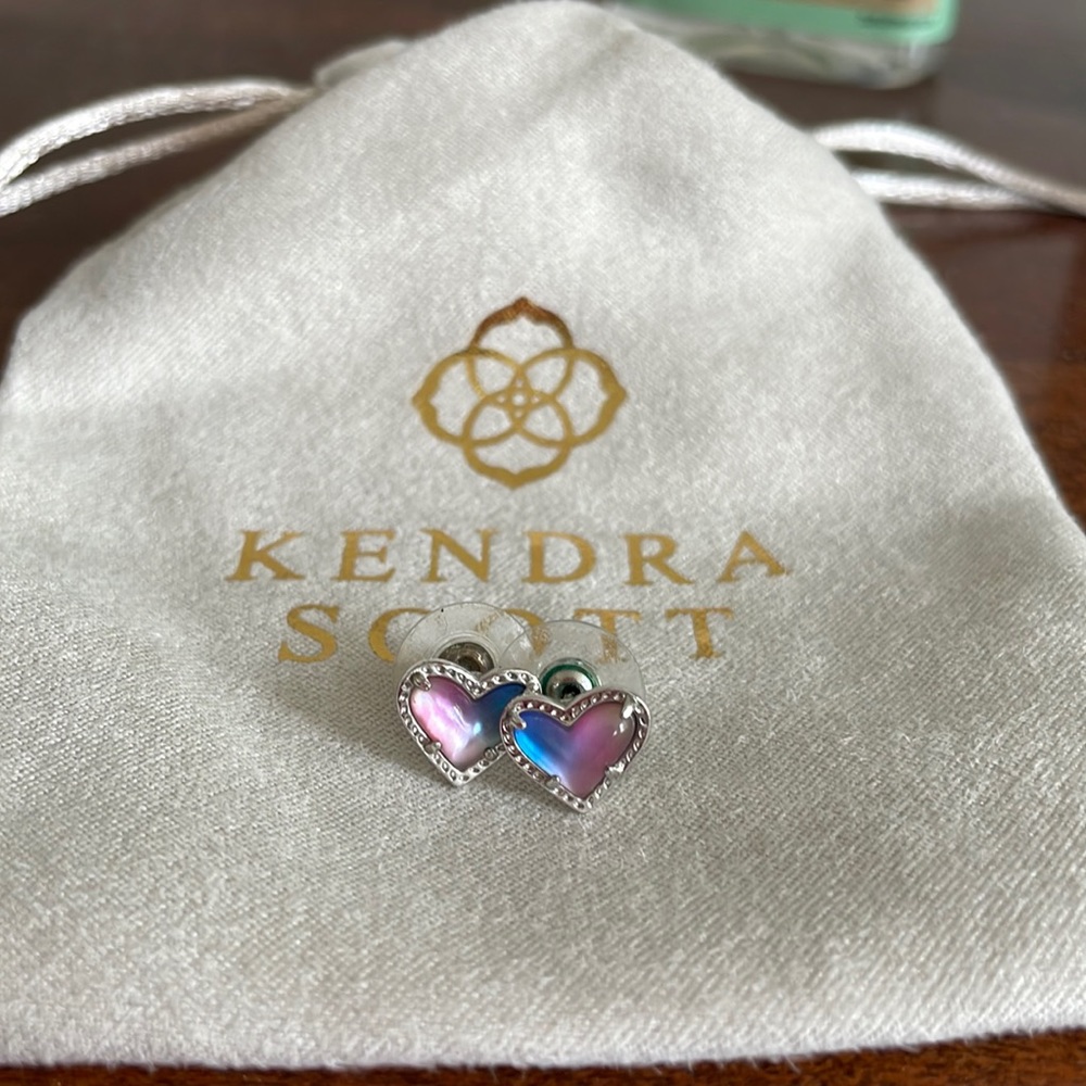 Kendra Scott heart post earrings - multi-colored